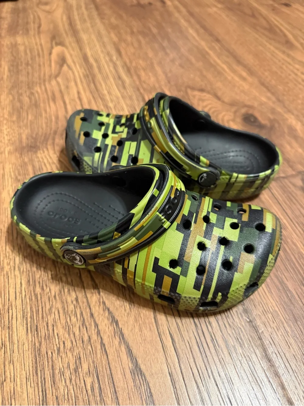 Kids Camouflage Slip-On Clog - Green
